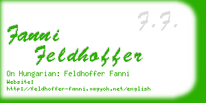 fanni feldhoffer business card